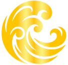 wave golden icon